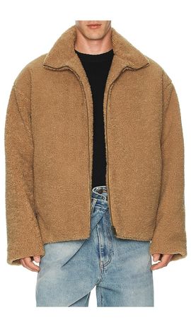 DARKPARK DARKPARK Devin Faux Shearling Dropped Shoulder Jacket