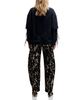 Darkpark Darkpark Double Sleeve Feather Trim Top - 2