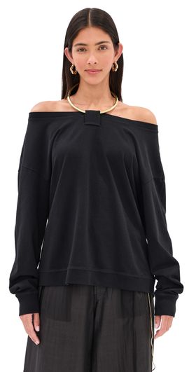 DARKPARK DARKPARK Erin Necklace Off Shoulder Top Black