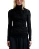 Darkpark Darkpark Faux Fur Mixed Media Top - 1