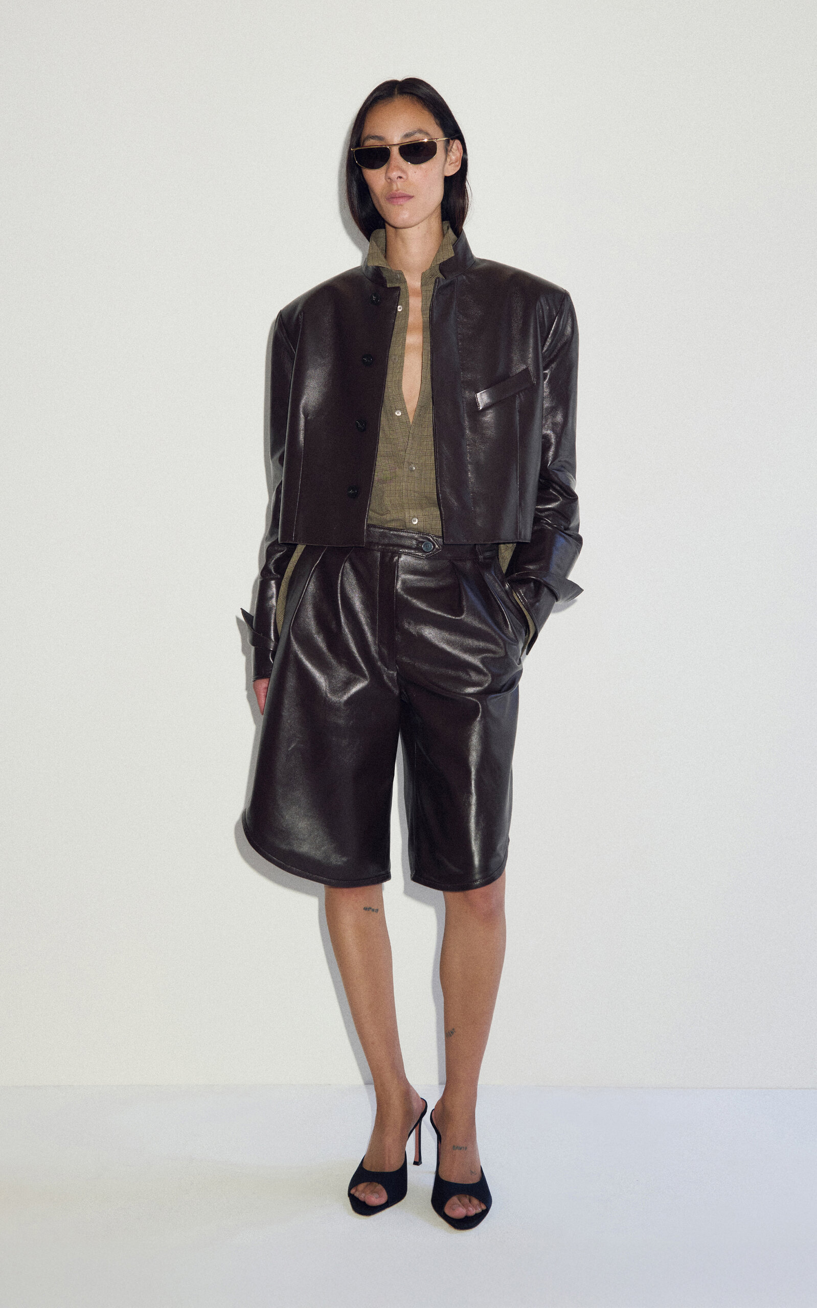 DARKPARK DARKPARK Gean Leather Shorts
