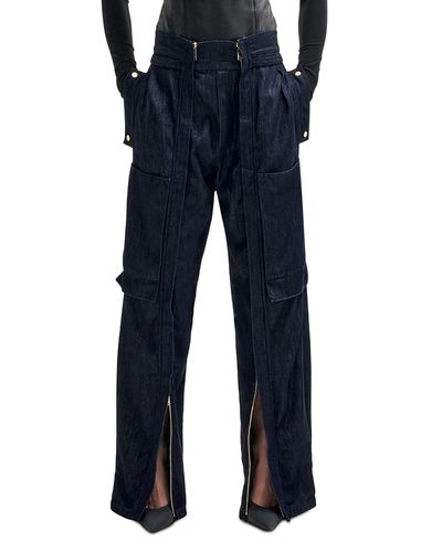 Darkpark Darkpark High Rise Zip Trim Cargo Pants