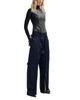 Darkpark Darkpark High Rise Zip Trim Cargo Pants - 5
