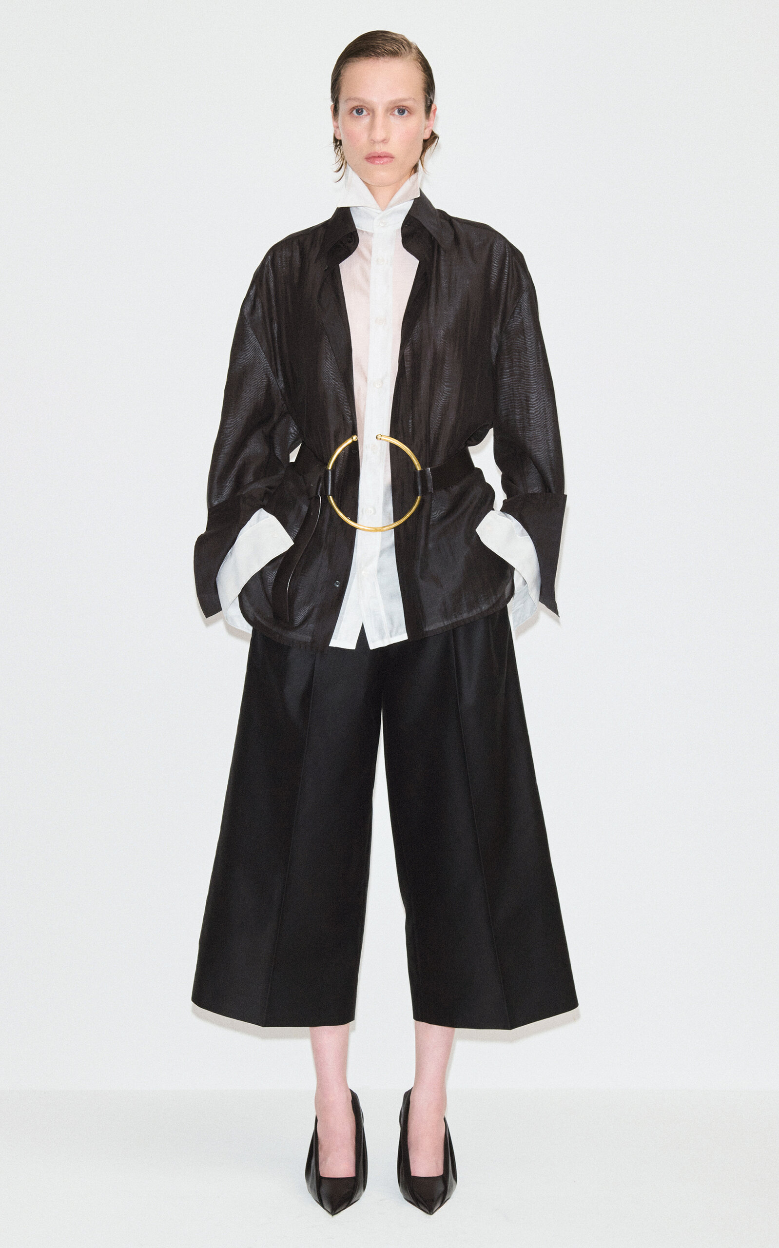 DARKPARK DARKPARK Jole Cropped Cotton WideLeg Pants