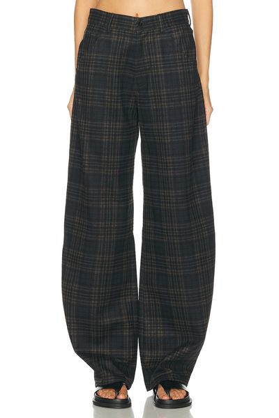 DARKPARK DARKPARK Khris Tartan Check Barrel Leg Pants
