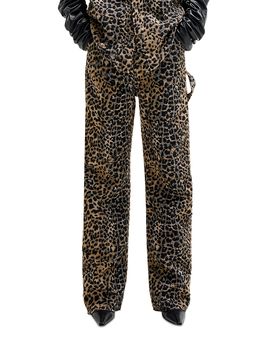 Darkpark Darkpark Leopard Print High Rise Loose Jeans in Leopard