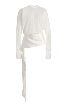 DARKPARK DARKPARK Luna SatinDetailed Cotton Jersey Top