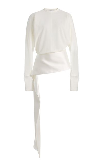 DARKPARK DARKPARK Luna SatinDetailed Cotton Jersey Top