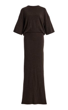 DARKPARK DARKPARK Marlin OpenBack Wool Maxi Dress Brown S