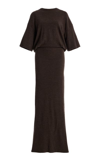 DARKPARK DARKPARK Marlin OpenBack Wool Maxi Dress Brown S