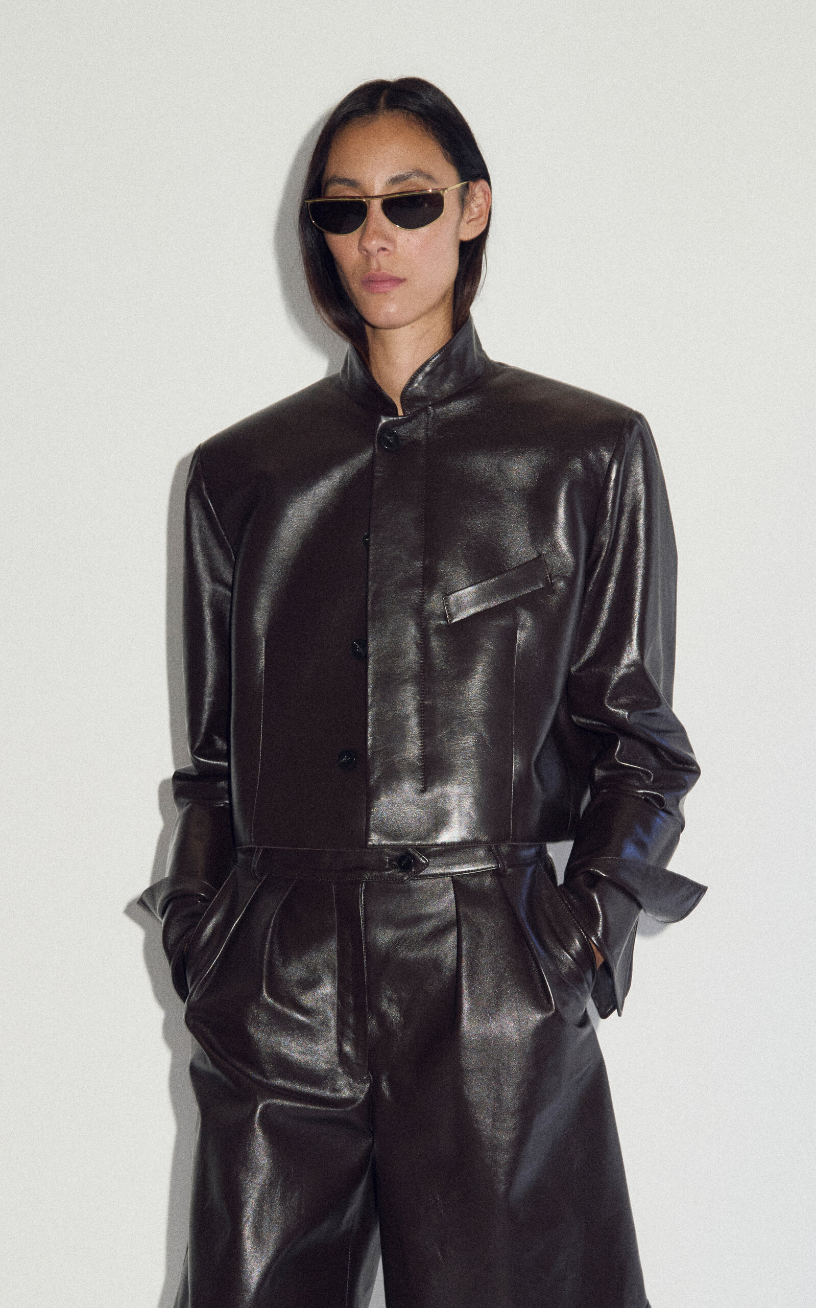 DARKPARK DARKPARK Maxime Leather Cropped Blazer
