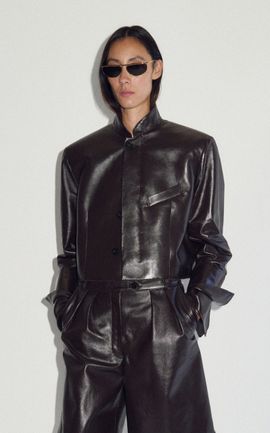 DARKPARK DARKPARK Maxime Leather Cropped Blazer