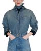 Darkpark Darkpark Meg Denim Detachable Leather Foulard Shirt - 1