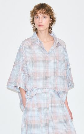 DARKPARK DARKPARK Natalie Plaid StretchCotton Shirt