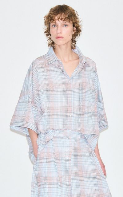 DARKPARK DARKPARK Natalie Plaid StretchCotton Shirt