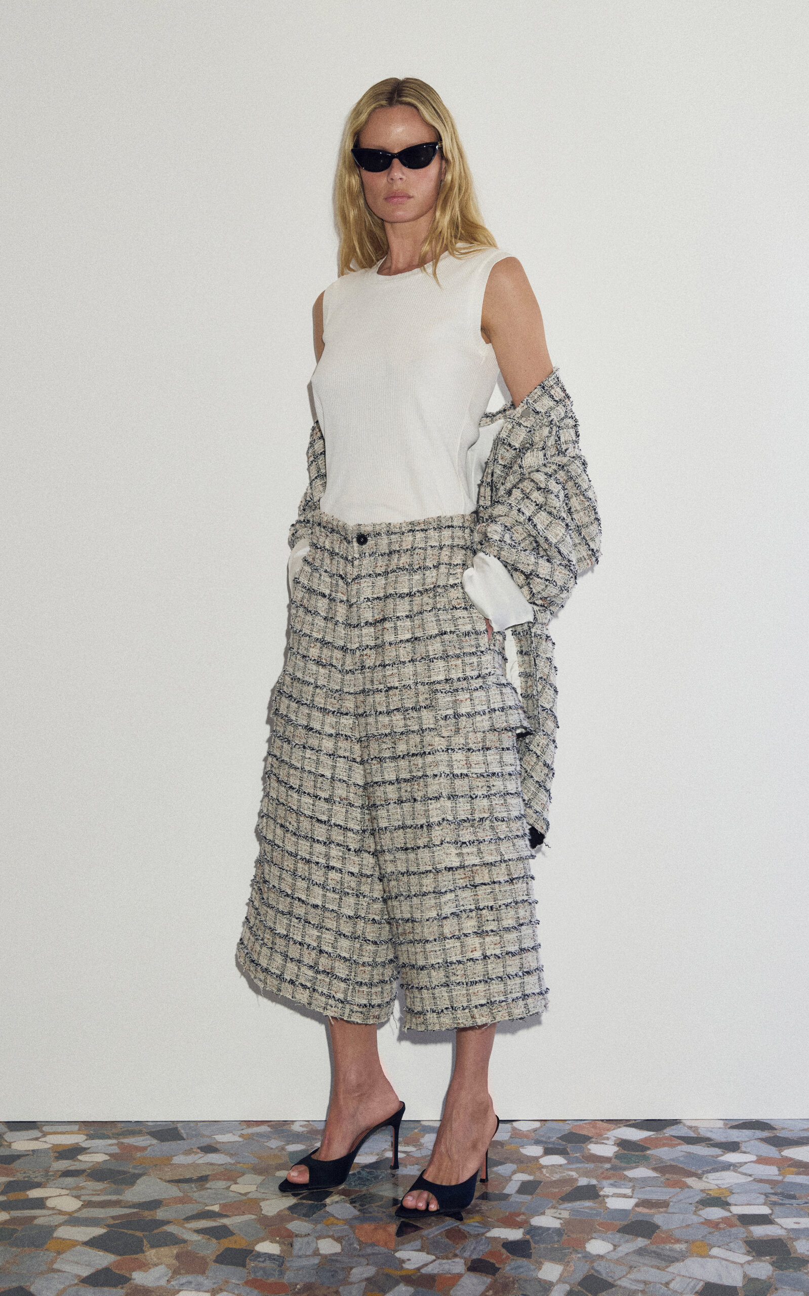 DARKPARK DARKPARK Naty CottonBlend Tweed Culotte Pants