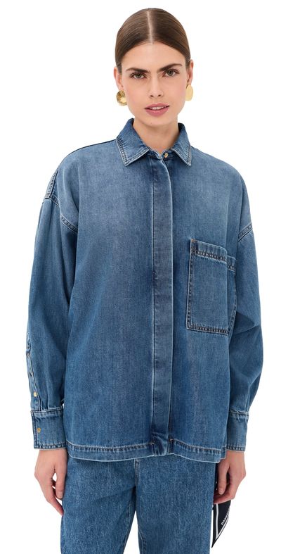 DARKPARK DARKPARK Paola Tencel Denim Wrapped Shirt Blue Oslo