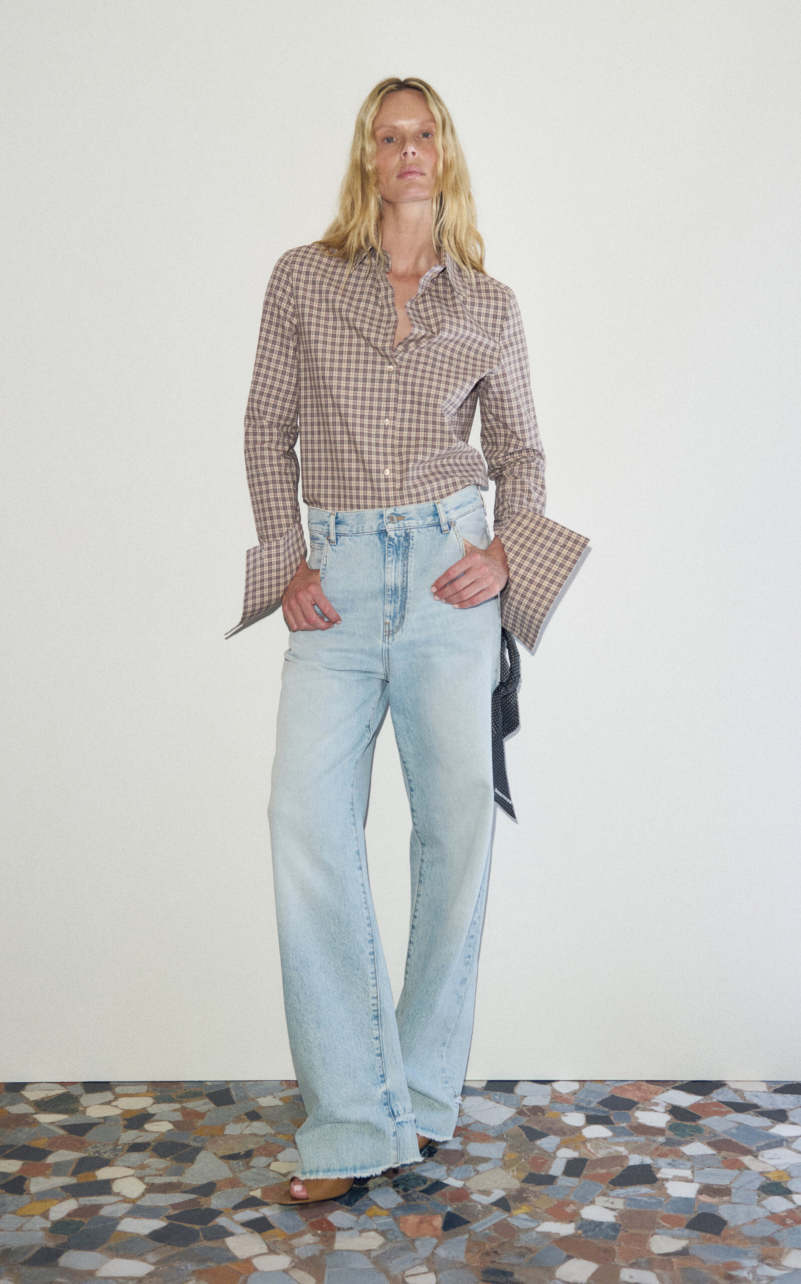 DARKPARK DARKPARK Rachele Slim Checked Cotton Shirt