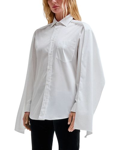 Darkpark Darkpark Scarf Overlay Button Front Shirt