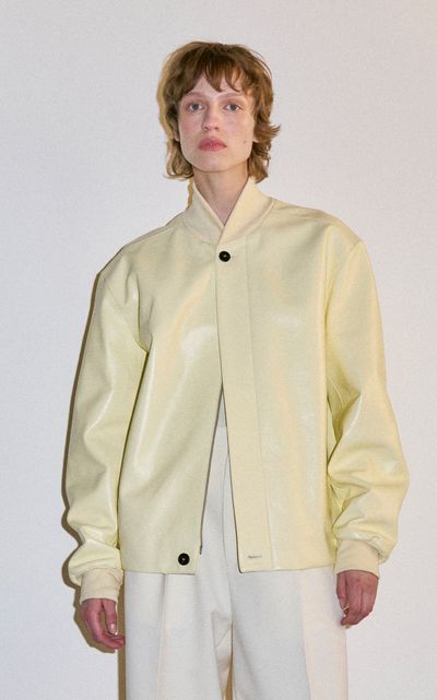 DARKPARK DARKPARK Sean Leather Slim Bomber Jacket
