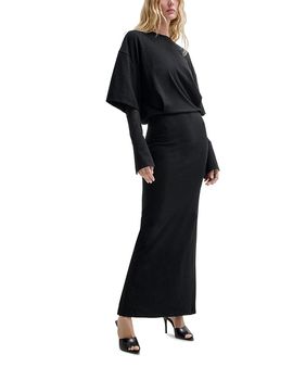 Darkpark Darkpark Wool Layered Sleeve Maxi Dress