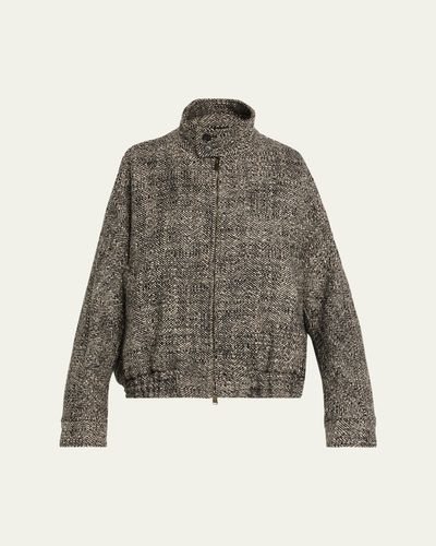 DARKPARK Lee Oversized Herringbone Bomber Jacket
