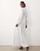 Daska Daska asymmetric shirred detail balloon sleeve maxi dress in white - 4