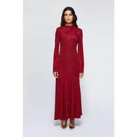 Daska - chiffon ruffle maxi dress in bubblegum pink