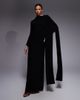 Daska Daska one shoulder cape maxi dress in black - 1