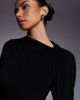 Daska Daska one shoulder cape maxi dress in black - 3