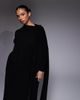 Daska Daska one shoulder cape maxi dress in black - 4