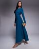 Daska Daska wrap maxi dress in teal-Blue - 1