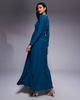Daska Daska wrap maxi dress in teal-Blue - 2