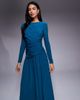 Daska Daska wrap maxi dress in teal-Blue - 3