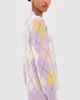 Daughter &Daughter Ava Argyle Wool Cardigan Lilac/White - 4