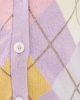 Daughter &Daughter Ava Argyle Wool Cardigan Lilac/White - 6