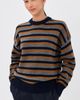 Daughter &Daughter Balla Slouch Crewneck Sweater Navy/Vicuna/Derby Grey - 2