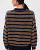 Daughter &Daughter Balla Slouch Crewneck Sweater Navy/Vicuna/Derby Grey - 3