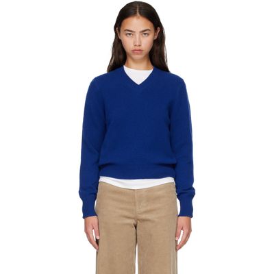 &Daughter &Daughter Blue Sligo V-Neck Sweater