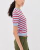 Daughter &Daughter Breton Knit Tee Pale Blue/Red Stripes - 4