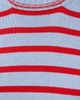 Daughter &Daughter Breton Knit Tee Pale Blue/Red Stripes - 6