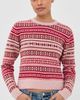 Daughter &Daughter Fair Isle Shrunken Crew Neck Sweater Pale Pink Base - 3