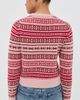 Daughter &Daughter Fair Isle Shrunken Crew Neck Sweater Pale Pink Base - 4