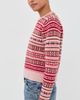 Daughter &Daughter Fair Isle Shrunken Crew Neck Sweater Pale Pink Base - 5
