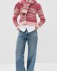 Daughter &Daughter Fair Isle Shrunken Crew Neck Sweater Pale Pink Base - 6
