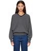 &Daughter &Daughter Gray Innes Slouch V-Neck Sweater - 1