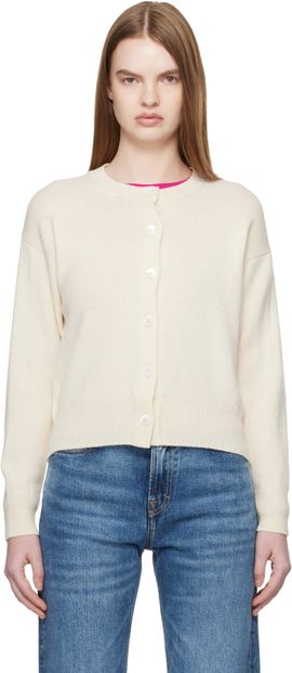 &Daughter &Daughter Off White Ada Crewneck Cardigan