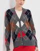 Daughter &Daughter The Ava Argyle Cardigan Derby Grey w/ White Poppy/Haze - 2