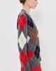 Daughter &Daughter The Ava Argyle Cardigan Derby Grey w/ White Poppy/Haze - 4