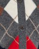 Daughter &Daughter The Ava Argyle Cardigan Derby Grey w/ White Poppy/Haze - 6